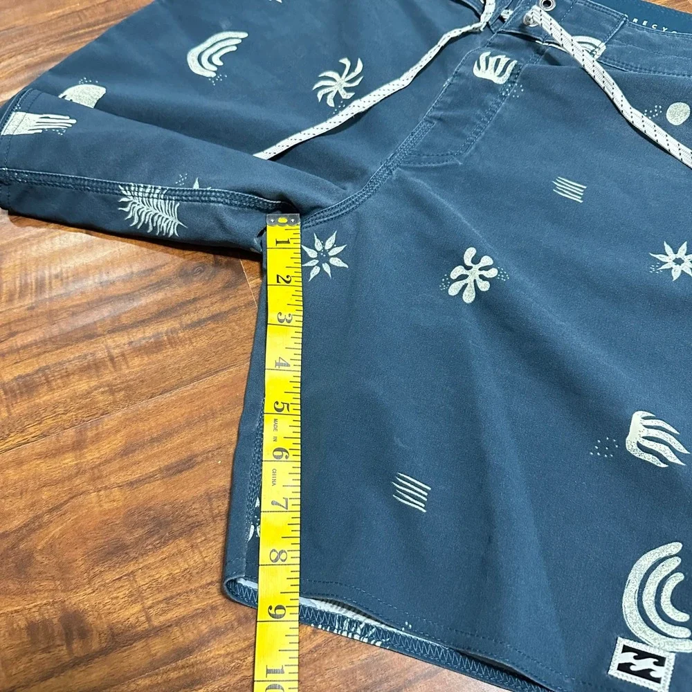 Billabong Recycler Sundays Board Shorts Mens 28 Blue Teal Print Swim Trunks